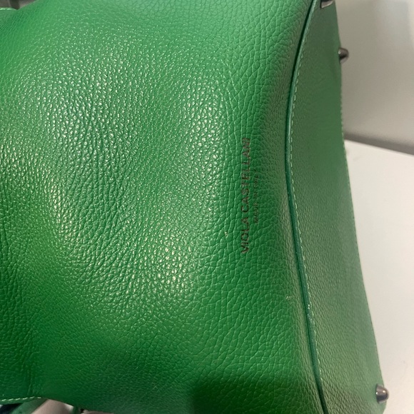 Green Italian Designer Purse (Viola Castellani) - Picture 5 of 7